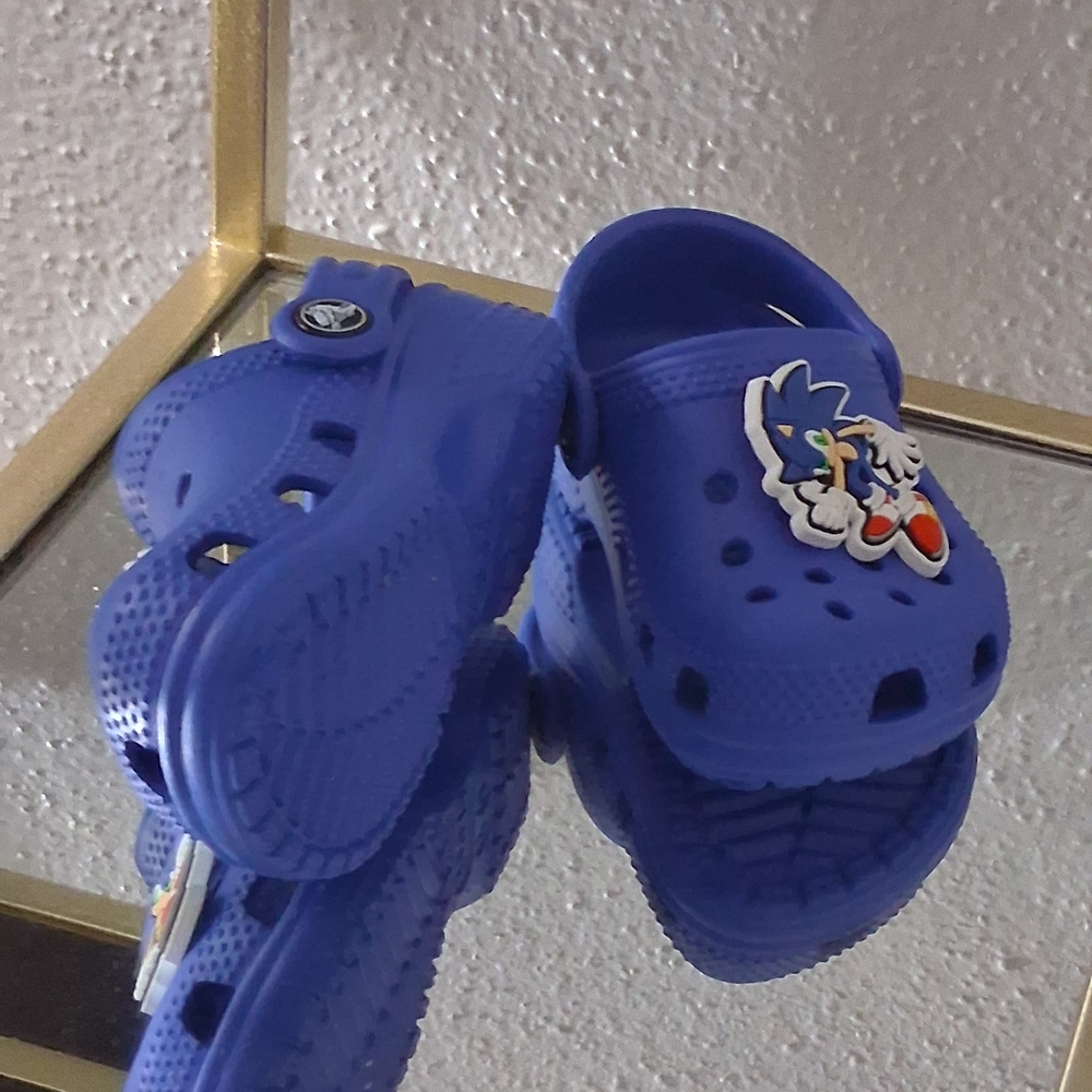 Blue Kids Clogs with Cartoon Character